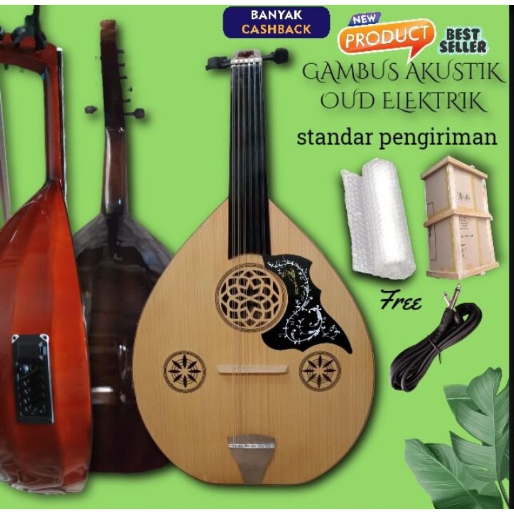 gitar akustik gambus elektrik siap pentas