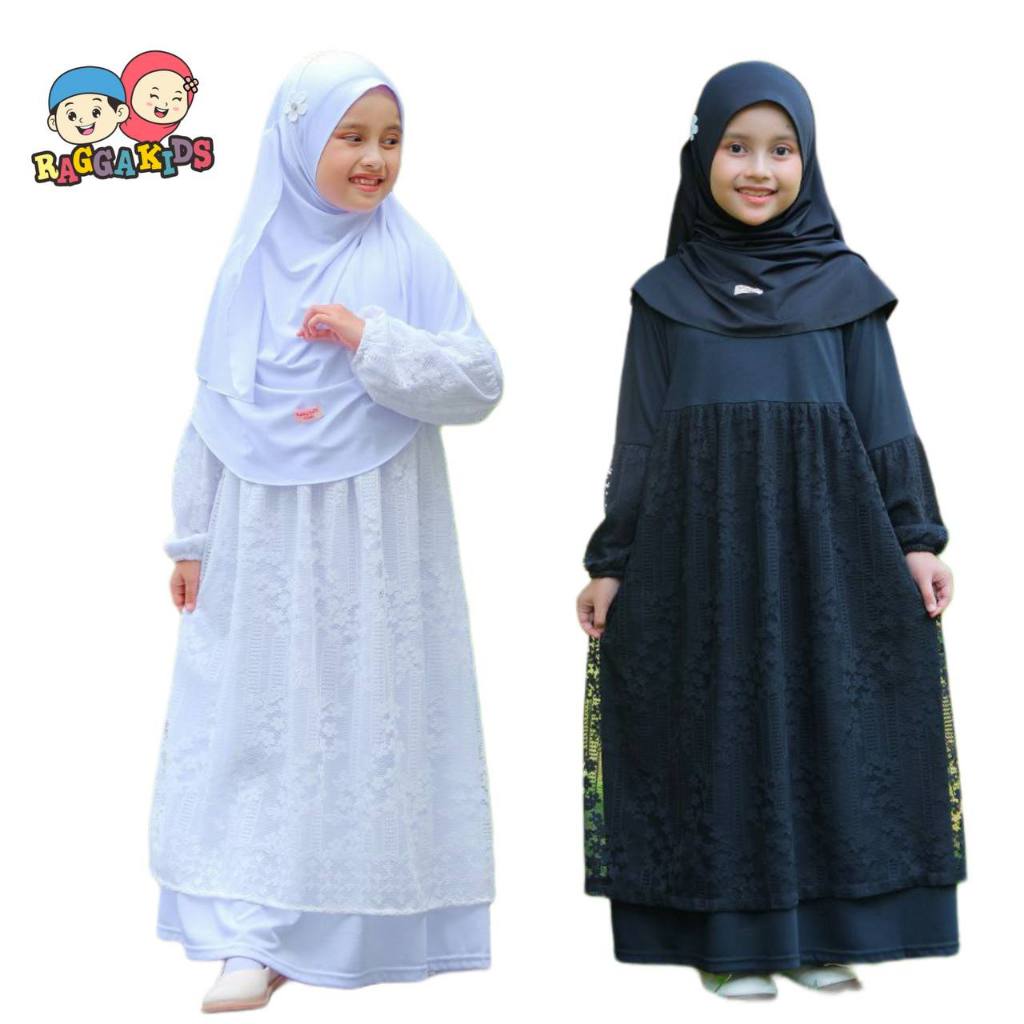 Raggakids + Gamis Anak Perempuan + Gamis Anak Putih manasik + Gamis Anak Hitam