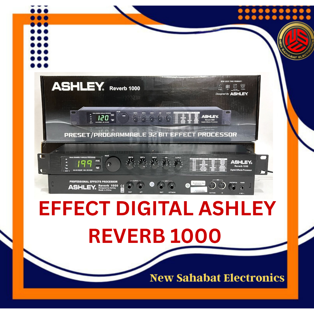 Prosesor Efek Vocal ASHLEY REVERB 1000