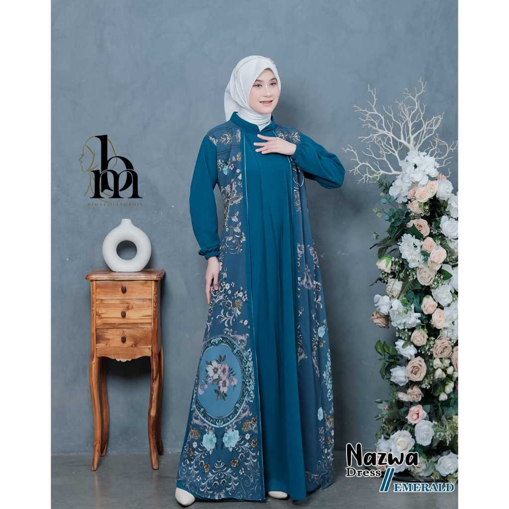 baru gamis Nazwa DRESS polos motif ori bima collection Alesha murah best seller Lavina remaja baju  