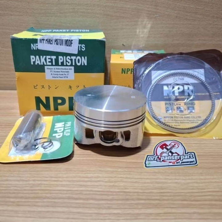 NPP8//PISTON KIT SEHER SET RING PEN 16 MM BORE UP OVER SIZE /OS 65,5/66/66,5/67/67,5 MM PEN 16 MM KA