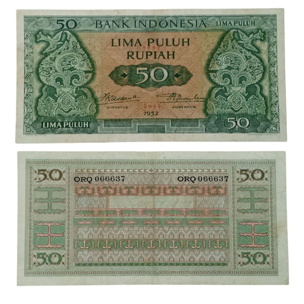 Uang Kuno 50 Rupiah Seri Budaya 1952