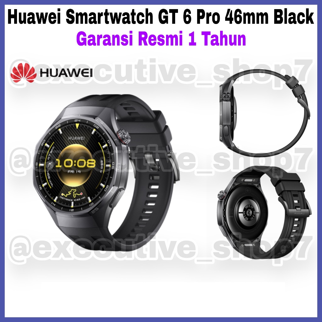 Huawei Smartwatch GT 6 Pro 46mm Black - Garansi Resmi 1 Tahun