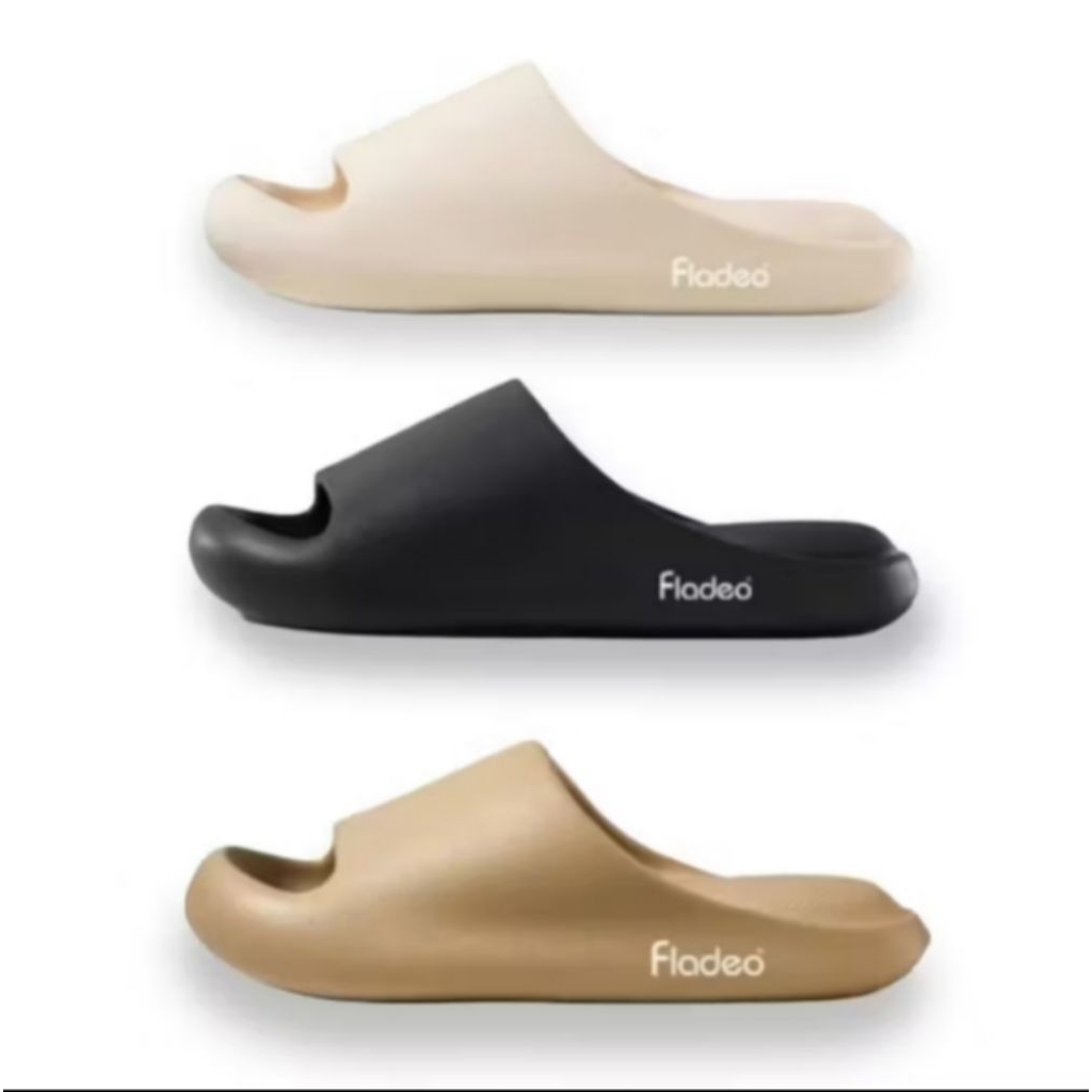 Sendal selop Fladeo original pria wanita full karet sendal slide slip-on sendal Fladeo terbaru