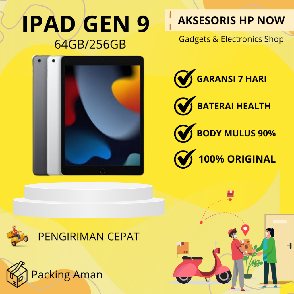 iPad 9 64GB Wifi Only Second ORIGINAL FULLSET - AHN