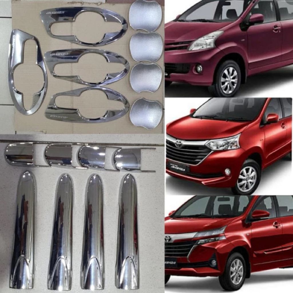 Cover Outer Handle Pintu Mobil Avanza 2012-2020 Warna Croum Putih Kilat