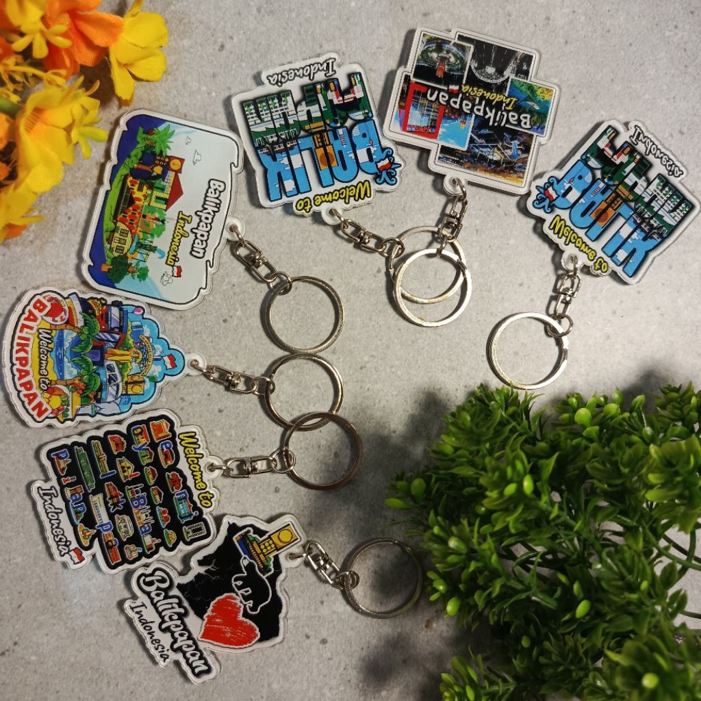OLEH-OLEH KHAS KOTA BALIKPAPAN INDONESIA| PROMO GANTUNGAN KUNCI BANDUNG | GANTUNGAN KUNCI AKRILIK DU