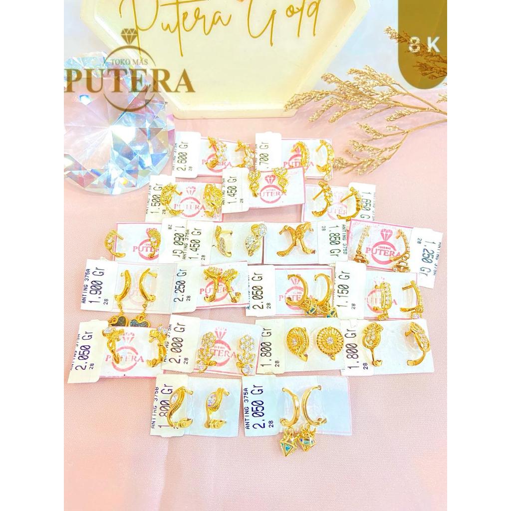 anting ceplik variasi kadar 8k perhiasan emas terbaru