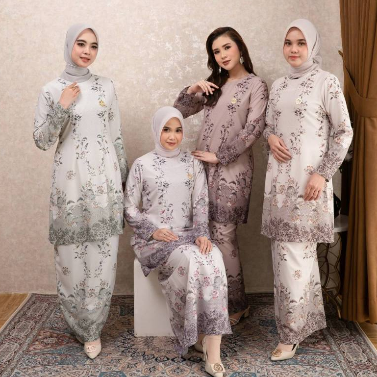 LADEWI BAJU KURUNG MELAYU - SETELAN ROK MALAYSIA MOTIF - SERAGAMAN KURUNG MELAYU - ONESET MOTIF