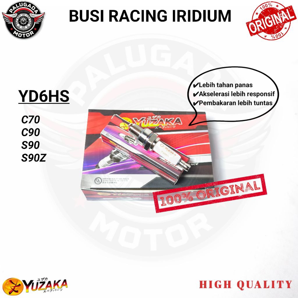 BUSI RACING IRIDIUM YUZAKA YD6HS Honda C70 C90 S90 S90z High Quality