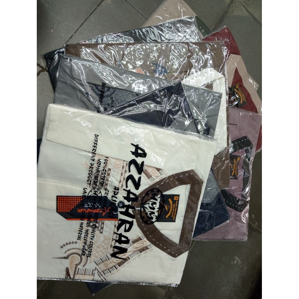 Baju Takwa Lengan Pendek Azzahran Baju koko Bordir Mewah Terbaru