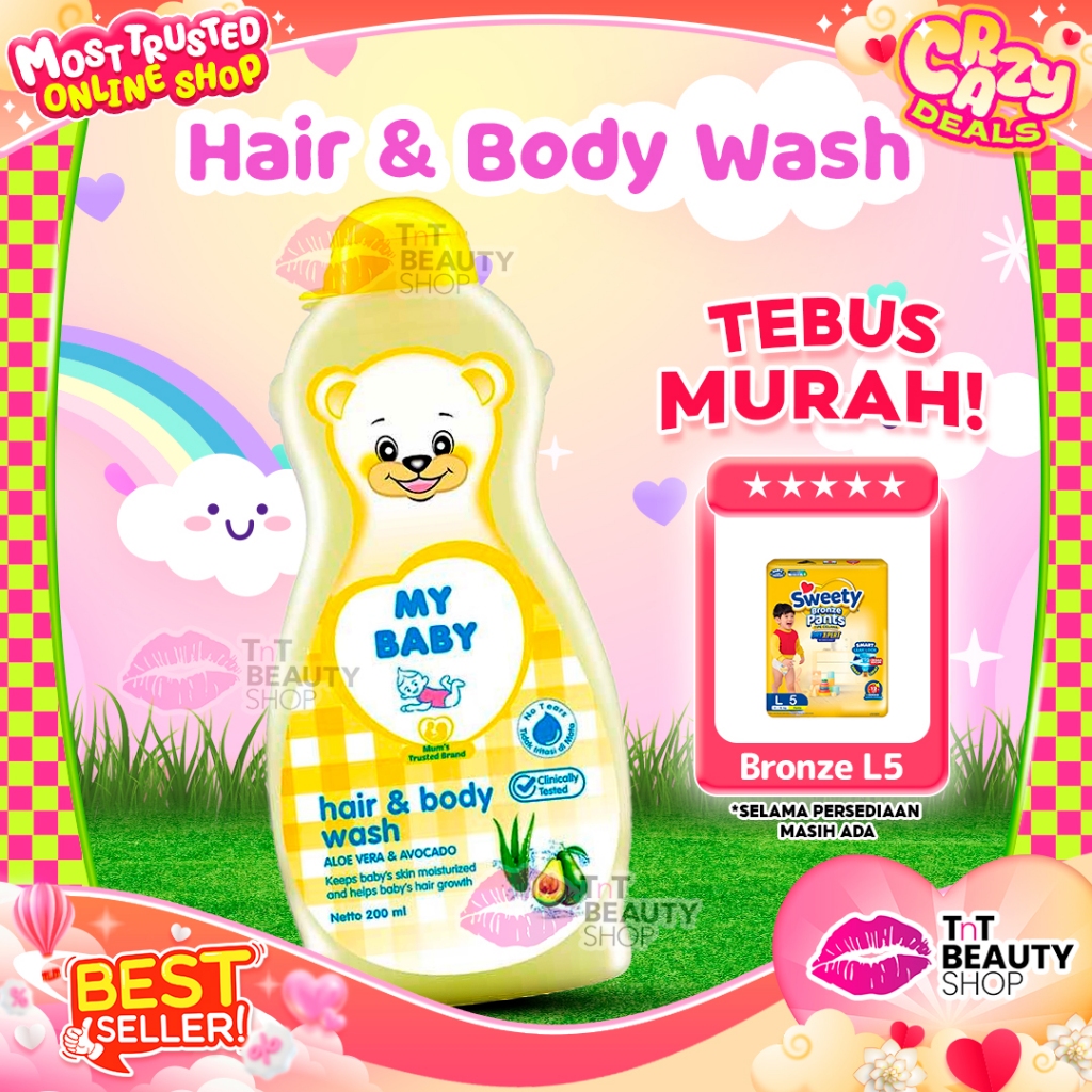 My Baby Hair & Body Wash Aloe Vera & Avocado 200ml - 385ml | TnT Beauty Shop