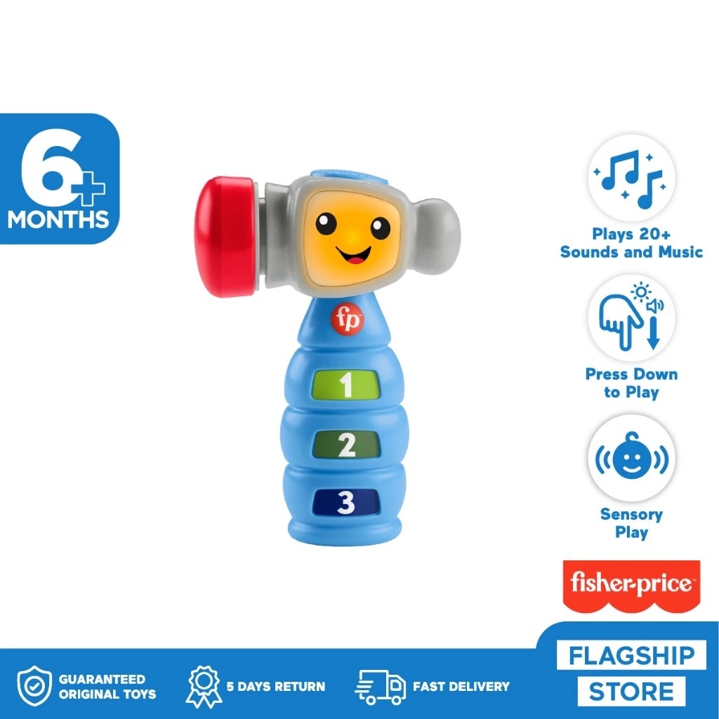 Fisher Price Tap 'N Learn Hammer - Mainan Edukasi Anak Balita