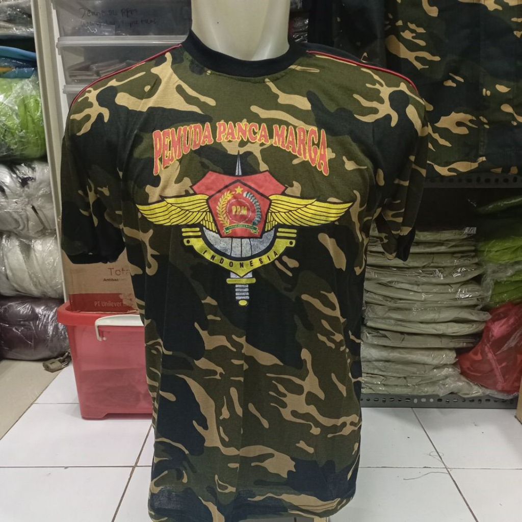 kaos ppm loreng logo wing kombinasi pundak ppm