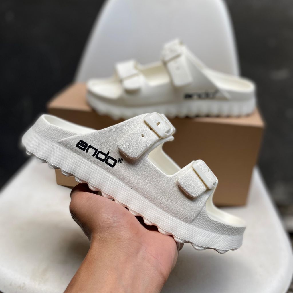 Sendal selop Ando original pria wanita full karet terbaru