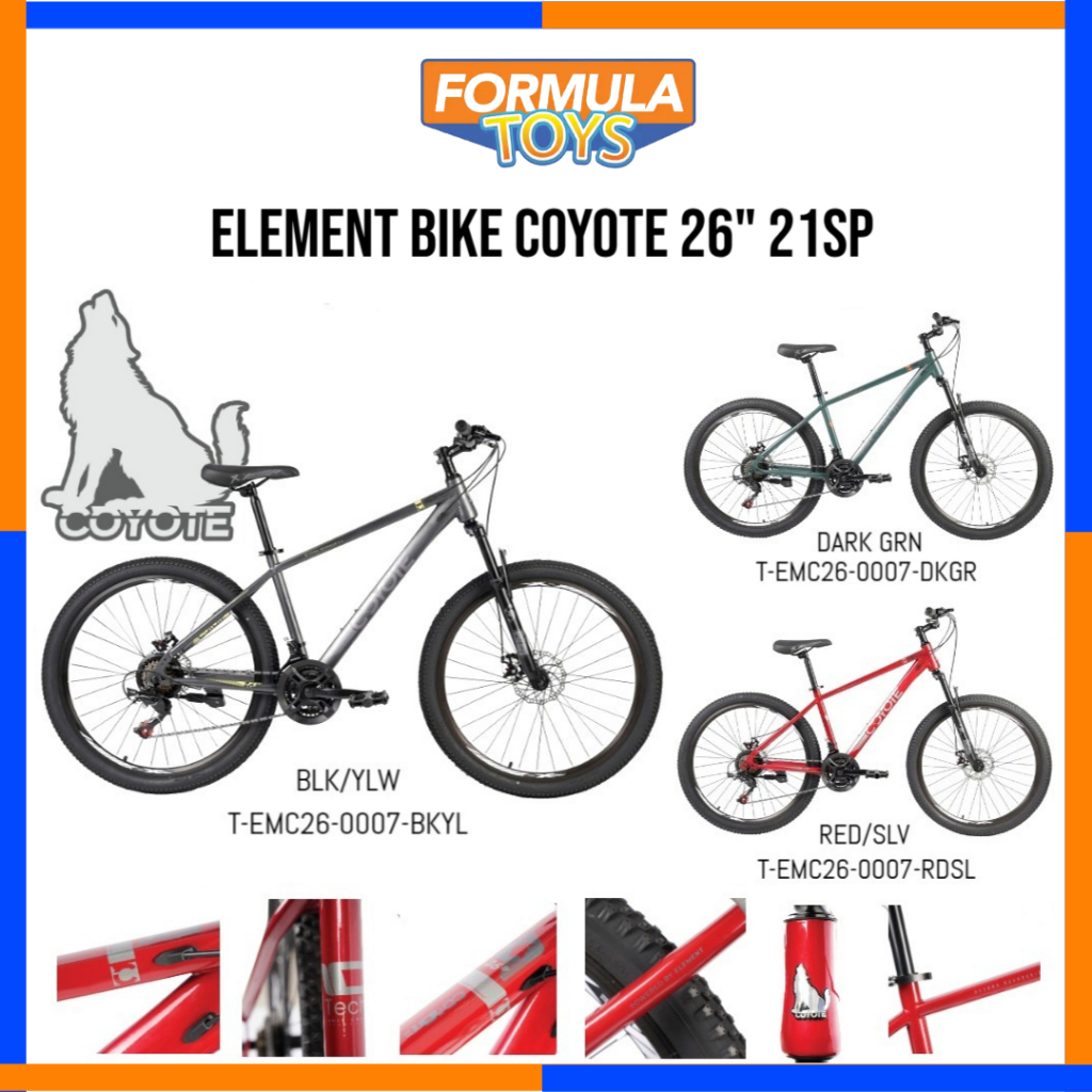 SEPEDA GUNUNG/MTB ELEMENT BIKE COYOTE 26 INCH 21SPEED