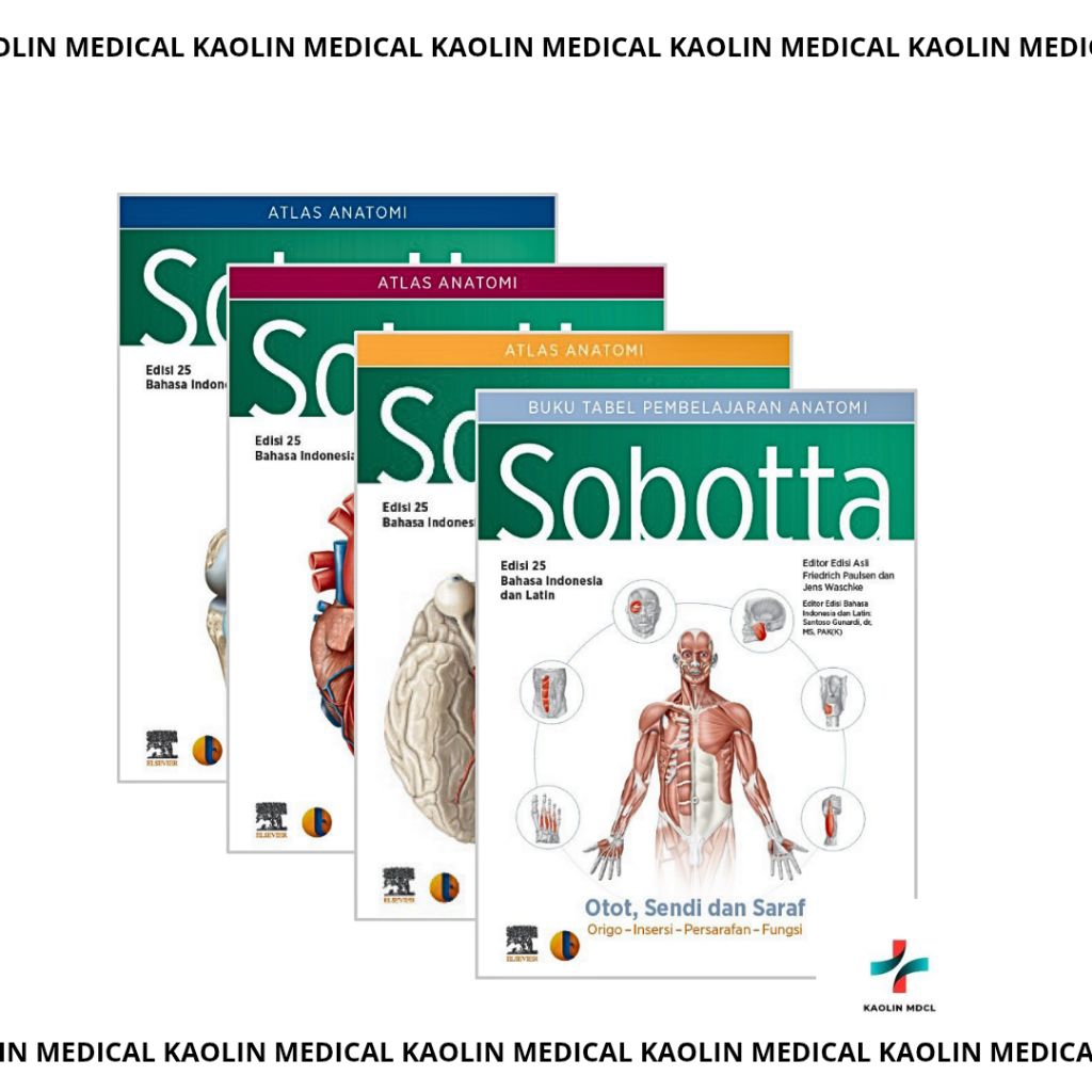 (ORIGINAL) BUKU SOBOTTA ATLAS ANATOMI MANUSIA EDISI 25 (4 BUKU) PLUS E-SOBOTTA.