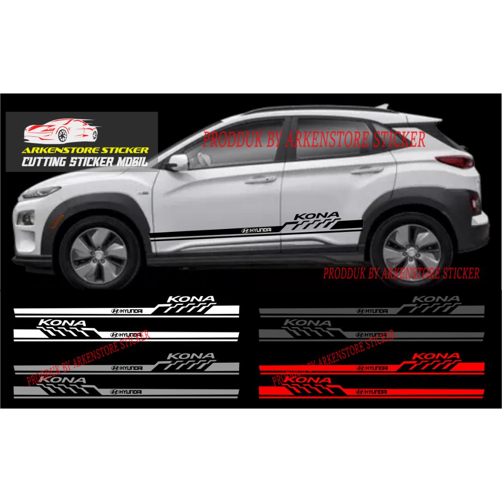 Promo sticker mobil kona cutting sticker stiker mobil hyundai kona stiker kona