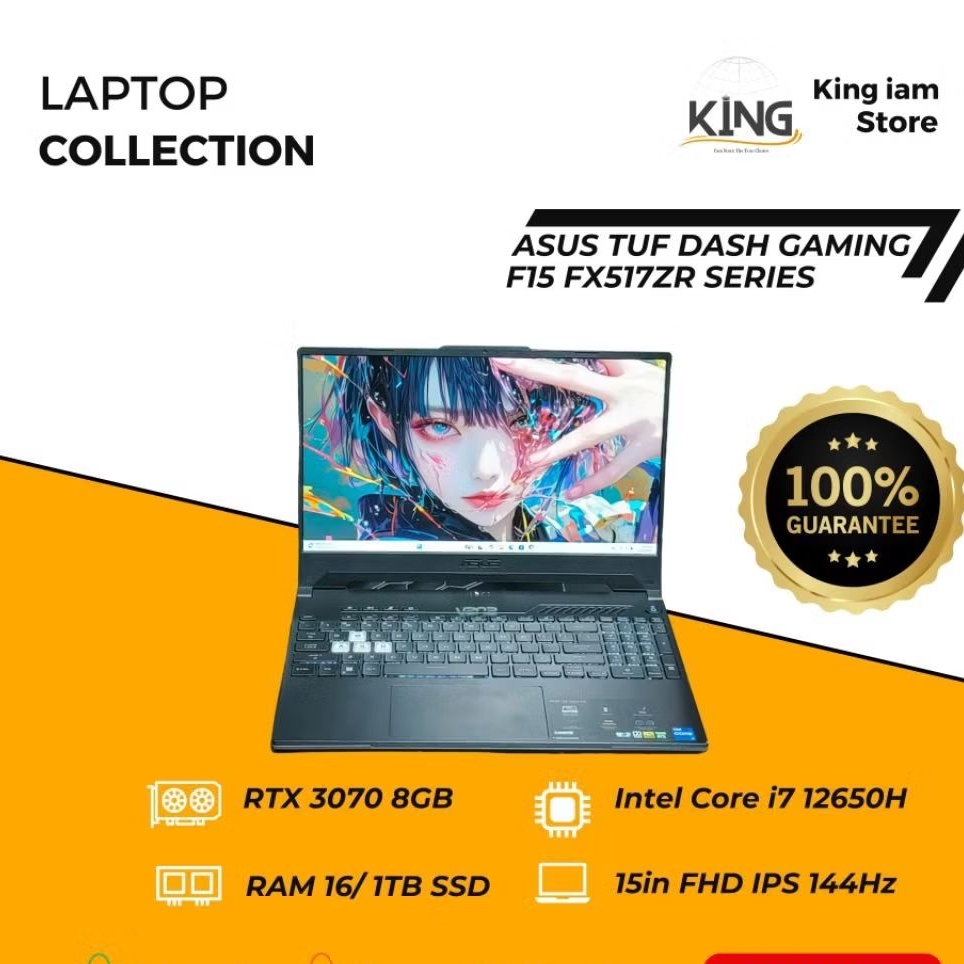 Laptop Gaming Asus TUF Dash F15 i7 Gen 12 RTX 3070 | Laptop Gaming Gahar | RAM 16GB SSD 512GB LAYAR 