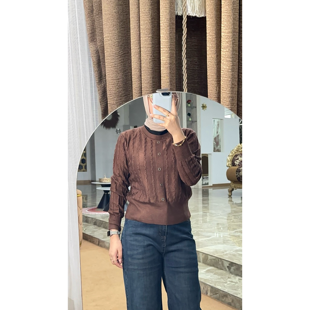 baju rajut wanita//rajut wanita lengan panjang