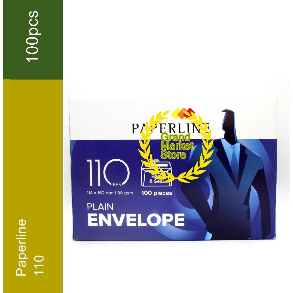 Paperline Amplop Putih 110 Paperline 110 Plain Envelope 100pcs Amplop Buklet Putih