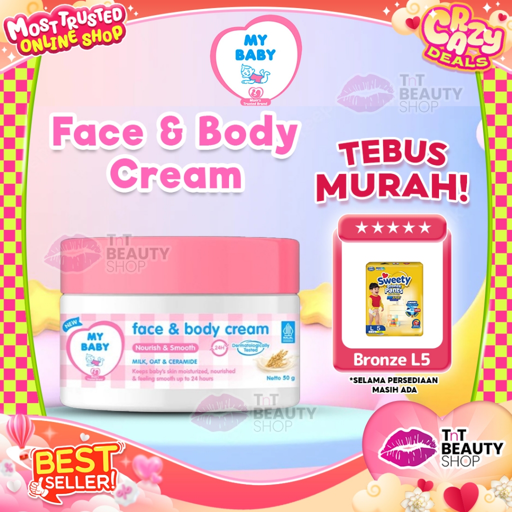 MY BABY Face & Body Cream Nourish & Smooth 50gr  | TnT Beauty Shop