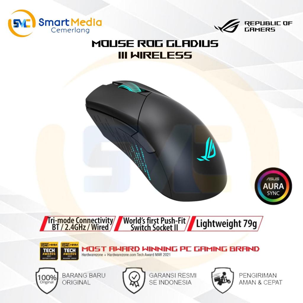 Mouse Gaming Asus ROG Gladius III Aimpoint Wireless Gaming Mouse