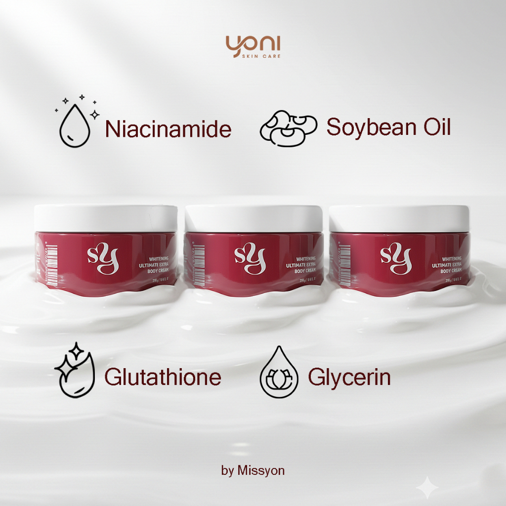 YONI SKIN CARE - BUNDLE ISI 3 PCS WHITENING ULTIMATE EXTRA BODY CREAM 250gr | S 41