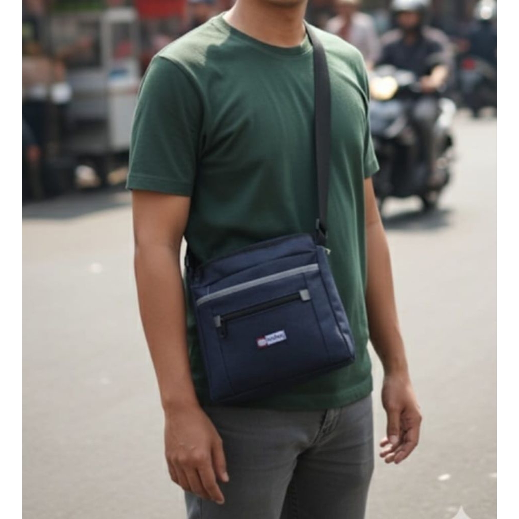 Tas Selempang Pria/Tas Bahu Pria Bahan Jeans Premium Terlaris