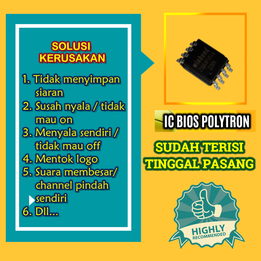 Firmware Polytron PLD24D800 PLD 24D800 IC memory bios