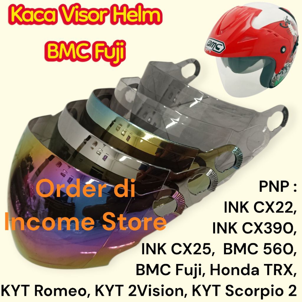 Kaca Visor Helm BMC Fuji Double Visor Kaca Helm BMC Shaun The Sheep Kaca Helm BMC Fuji