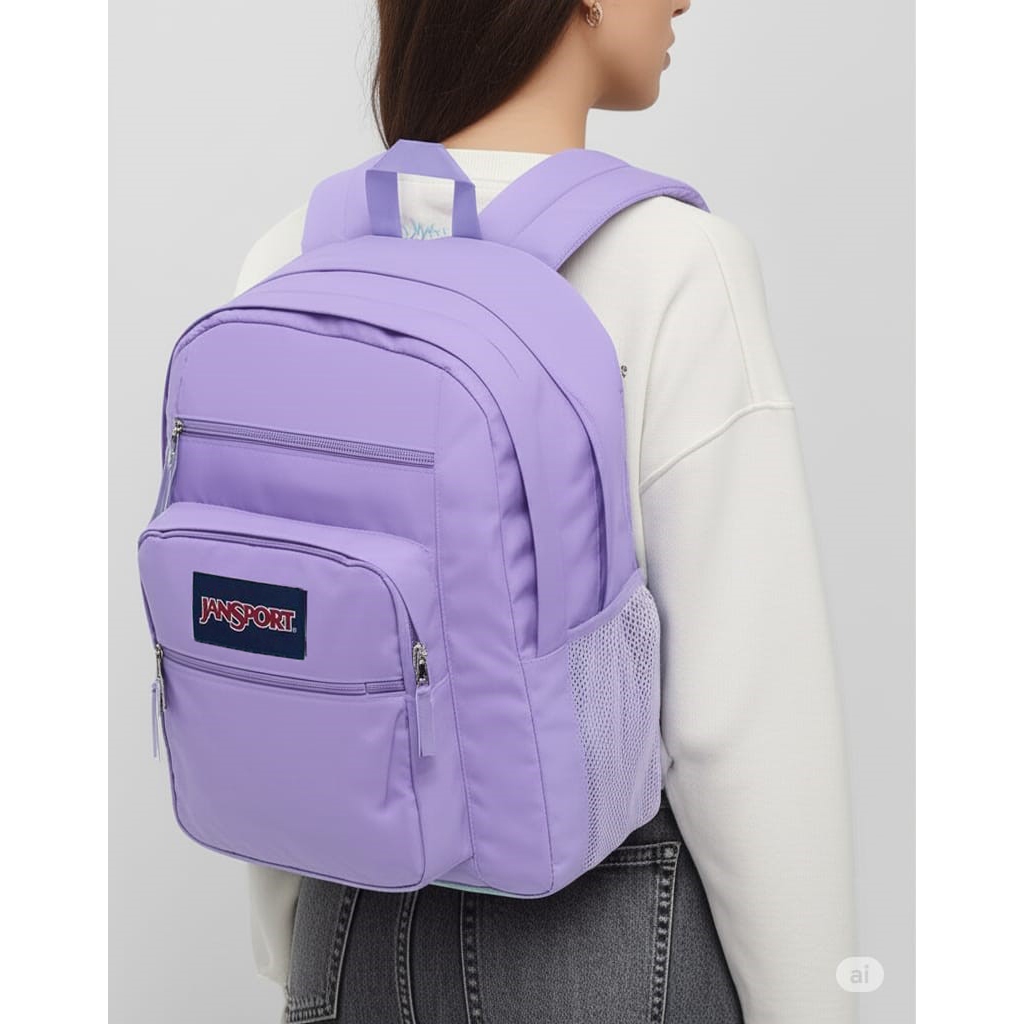 Tas Unisex Jansport Big Student Backpack Lavender Original