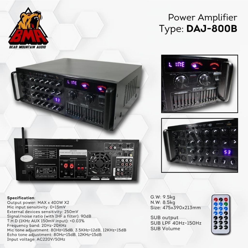 power mixer BMA Daj 800B original