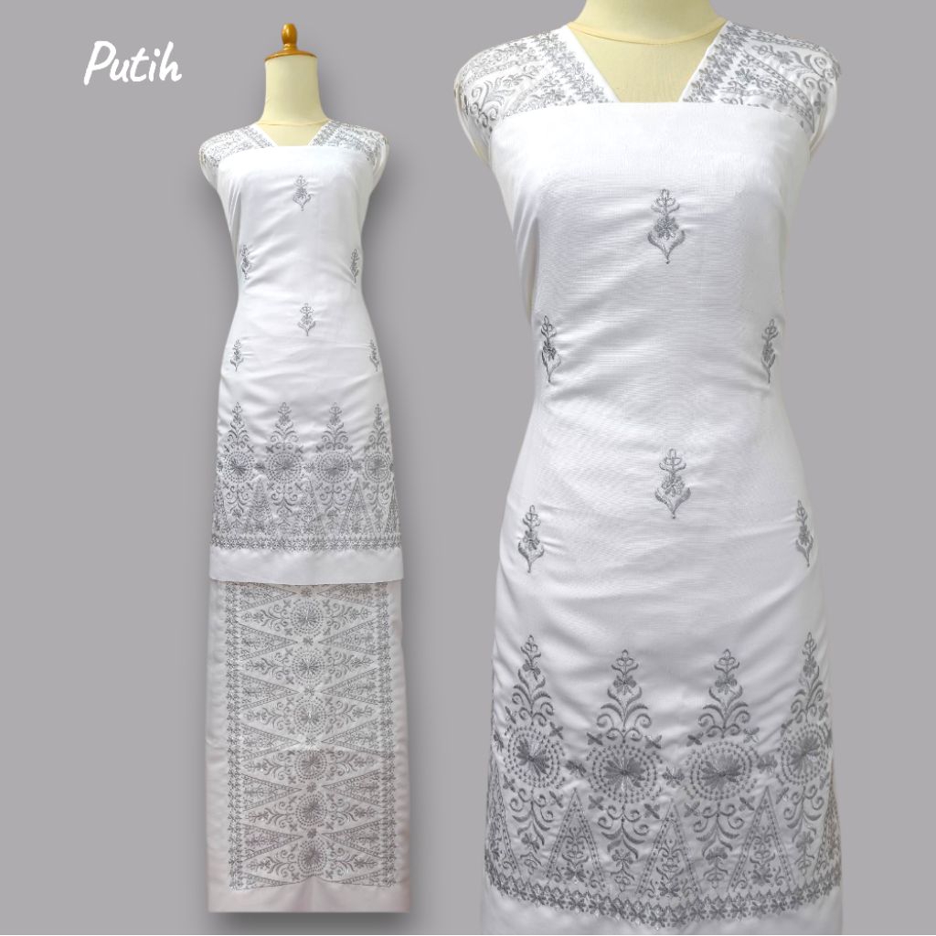 Bahan Baju Kurung Bordir Motif Songket Melayu/Motif Bordir Songket Melayu Mulz - 08