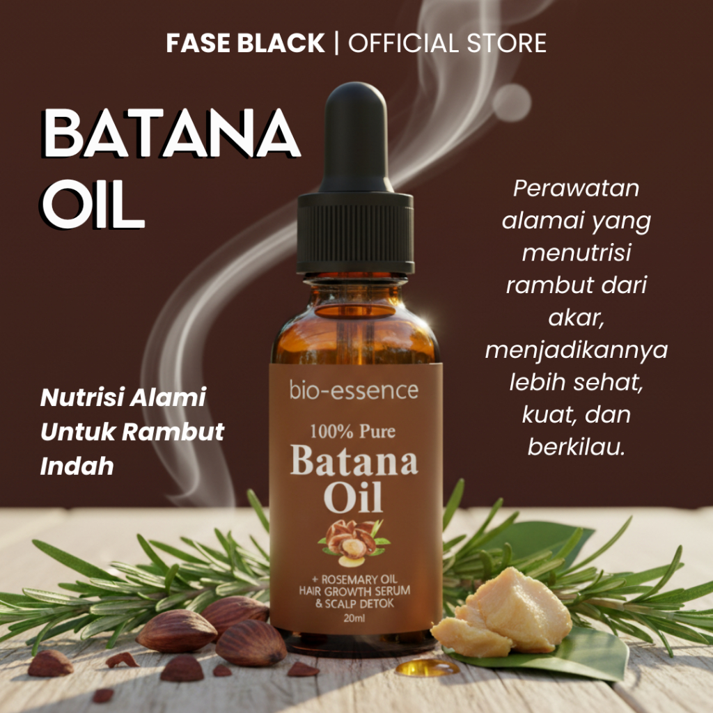 Bio Essence Batana Oil - Mengurangi Rambut Rontok dan Menumbuhkan Rambut Botak / Pitak - Isi 20ml