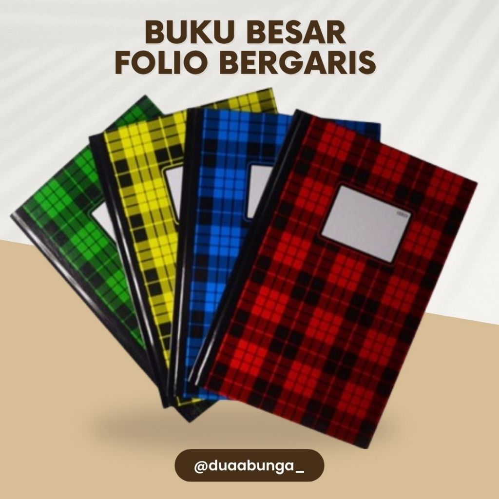 BUKU BESAR HARDCOVER FOLIO BERGARIS / BUKU BESAR AKUNTANSI 100 LEMBAR KIKY/OKEY