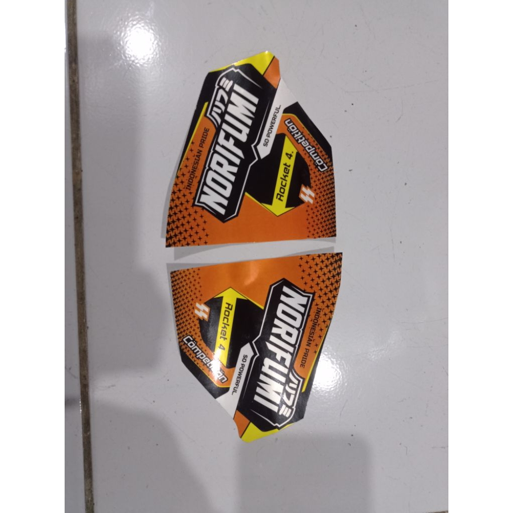 Knalpot stiker norifumi rocket 4 kompetisi KLX CRF dtracker