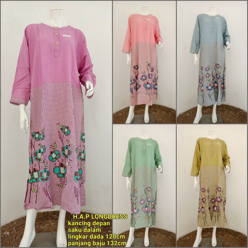 LONGDRESS HAP BUSUI FRIENDLY/ DASTER PENGAJIAN / DASTER PANJANG MUSLIMAH PREMIUM LD HAP