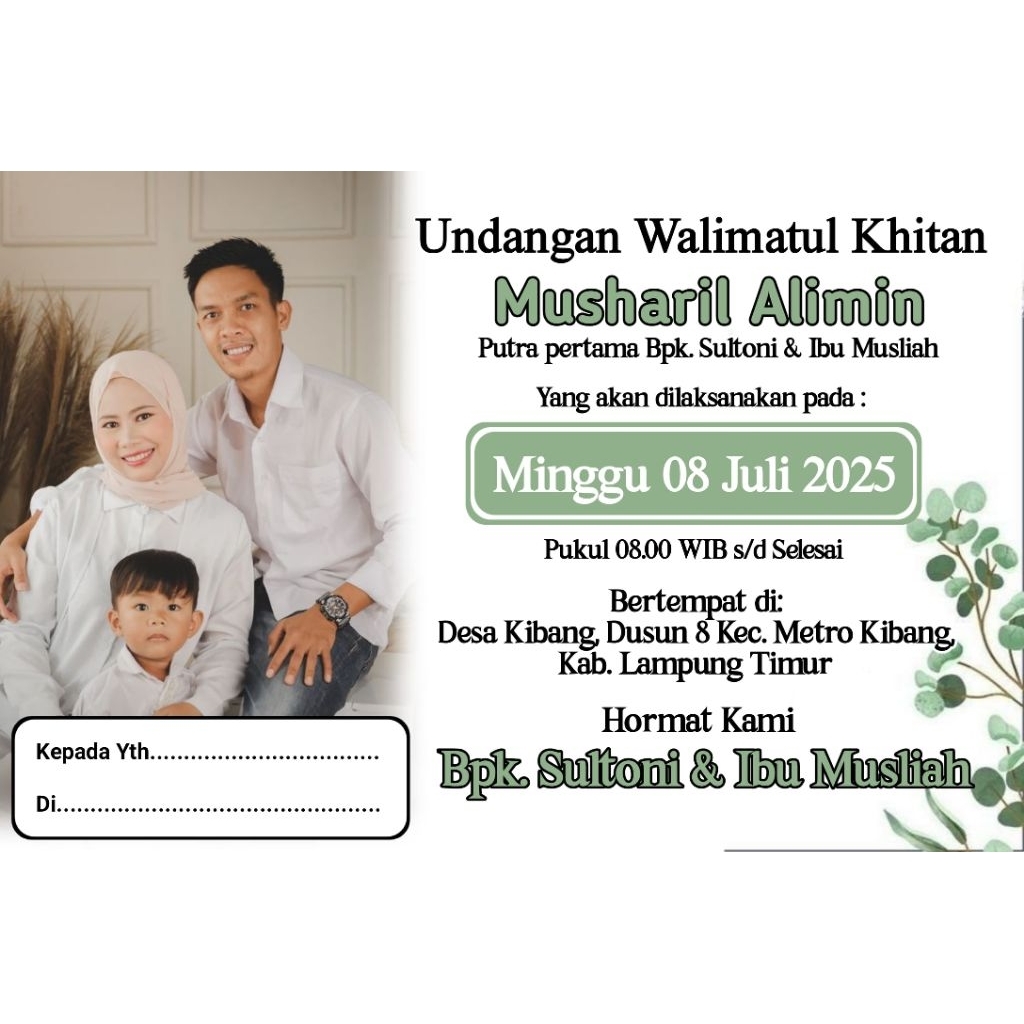 Undangan Punjungan / Keplek Punjungan