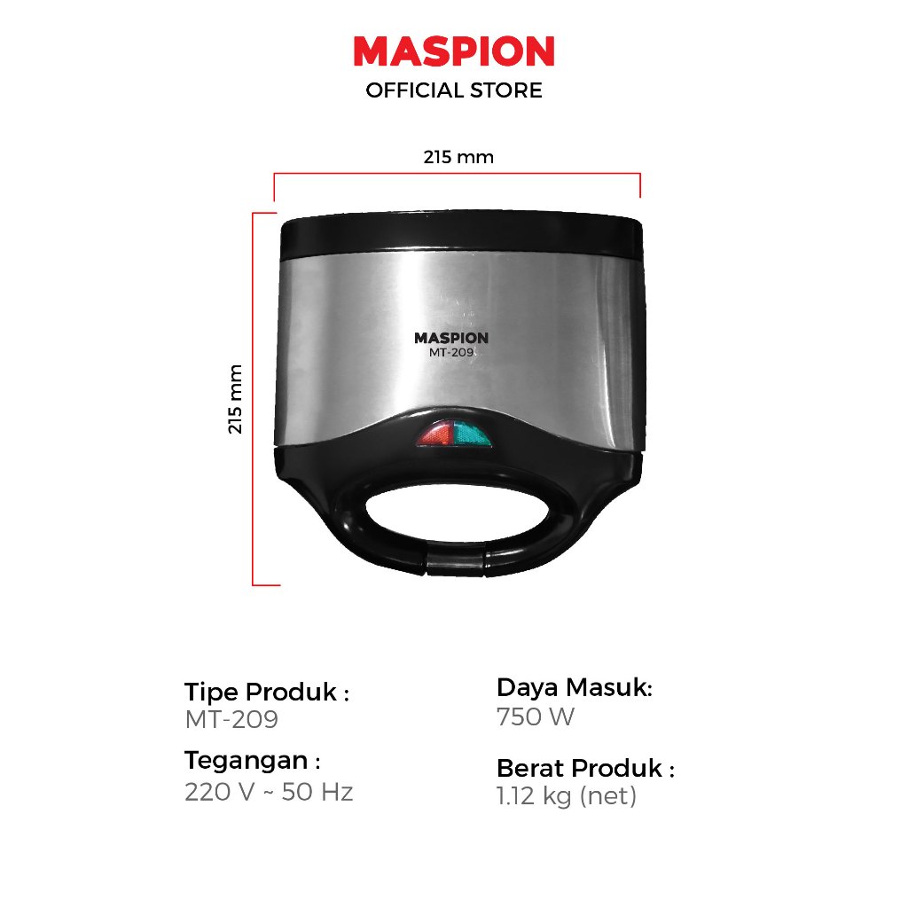 MASPION MT - 209 - WAFFLE MAKER