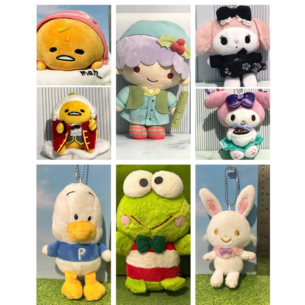 Boneka Sanrio keropi, cogimyun, wish me mell, pekkle, tuxedosam, hangyodon, kikilala lts, sapphie