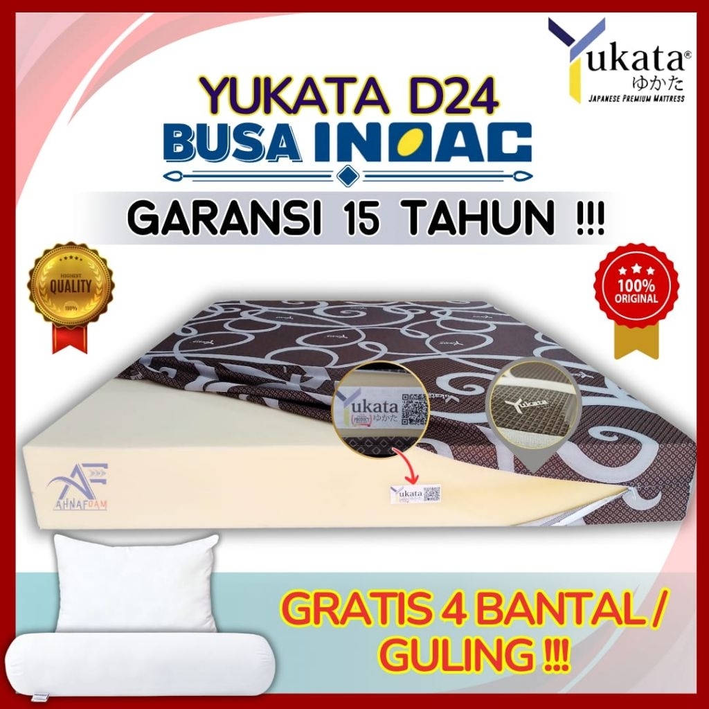 [BUSA INOAC ASLI] Kasur Busa INOAC YUKATA D24 Asli ORIGINAL. Garansi 15 Tahun Distributor Resmi