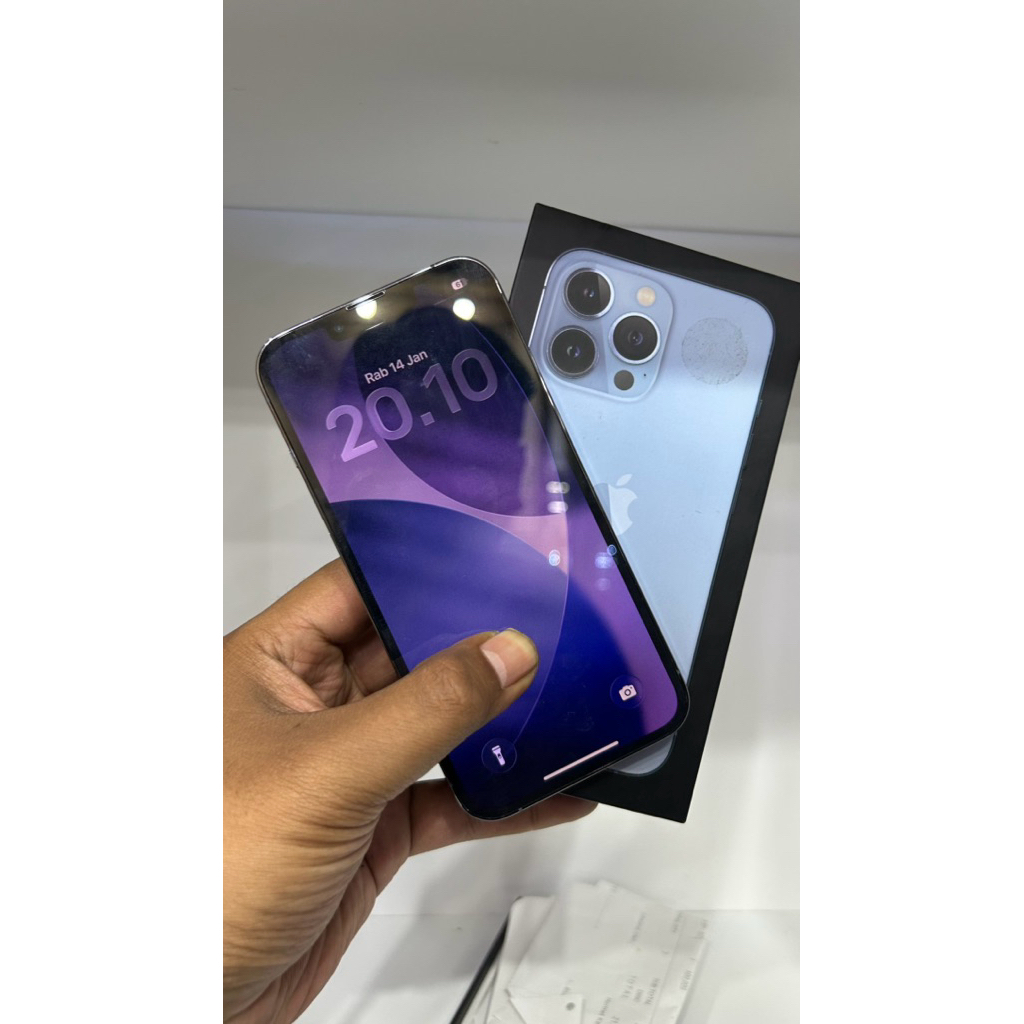 Prelove iphone ibox 13 pro 256 blue sierra - Like New Bekas