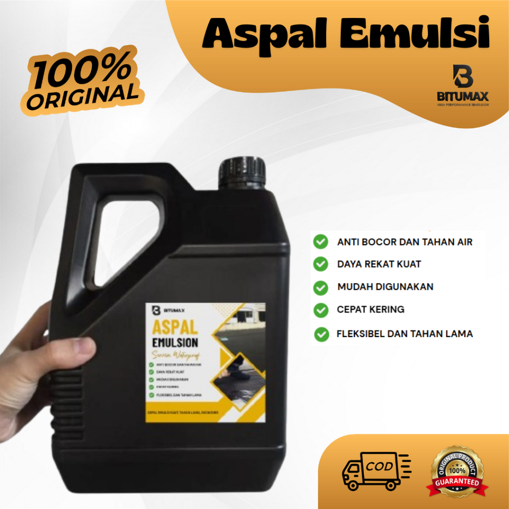 Aspal Emulsi Cair Anti Bocor Tahan Cuaca 1 Kg Cat anti bocor aspal cair 1 kg untuk kolam dak cor kam