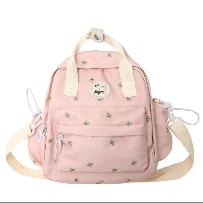 Three.bag - Tas Ransel Mini Wanita Korean Style Kanvas || Tas Ransel Wanita Multifungsi Kanvas Dinir