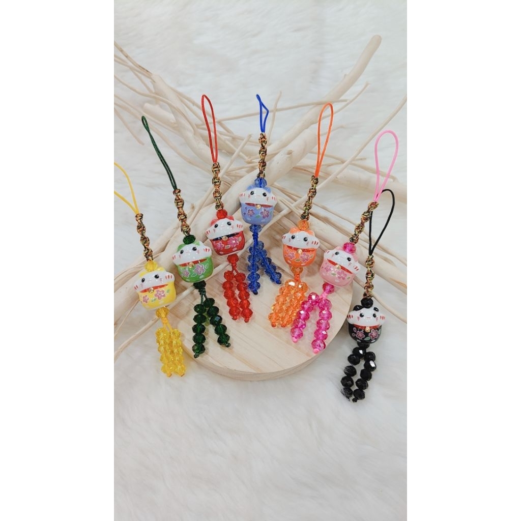 gantungan hp lucky cat / gant hp lucky cat / lucky cat  / gantungan lucky cat  / hiasan hp lucky cat