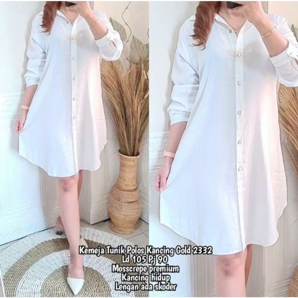 Atasan Wanita Tunik Kece Cantik Katun Motif Polos Rekomended Kekinian Terbaru Fashionable Mewah Eleg