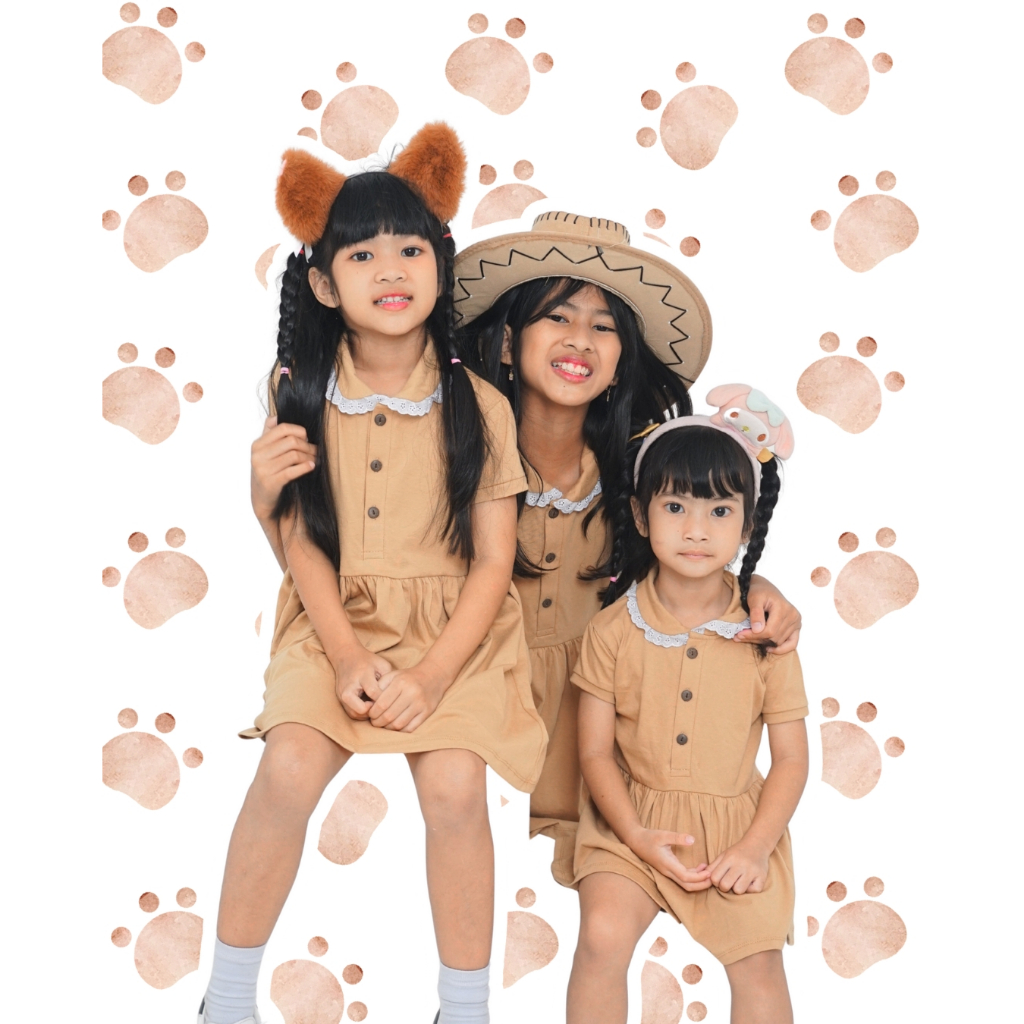 SUNANDSMILE - CINDERELLA EARTH DRESS - Dress anak perempuan earth tone