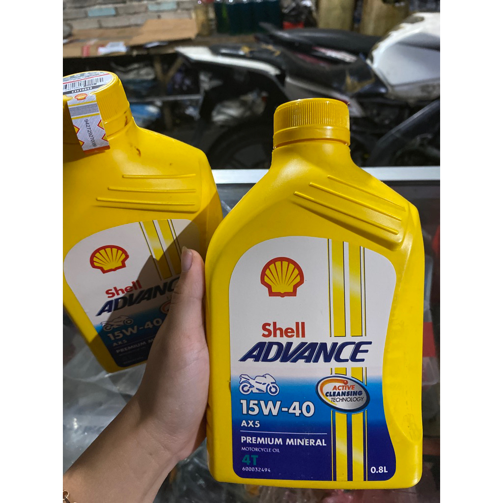 Oli shell advance 0.8L murah ori original 100% / oli samping shell murah ecer