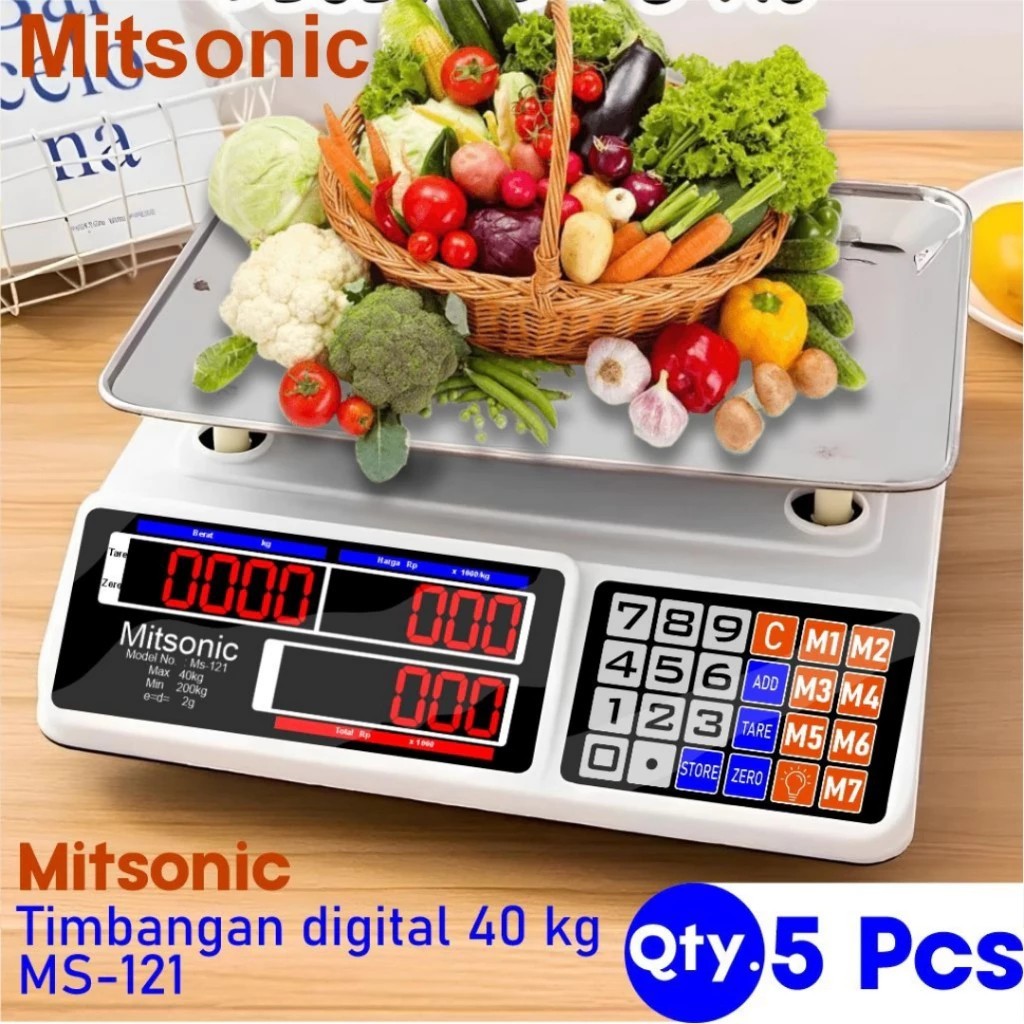 Timbangan Digital Timbangan Buah 40Kg Dual Double Display Mitsonic MURAH ORI
